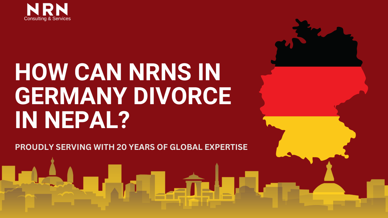 How can NRN residing in Germany divorce in Nepal