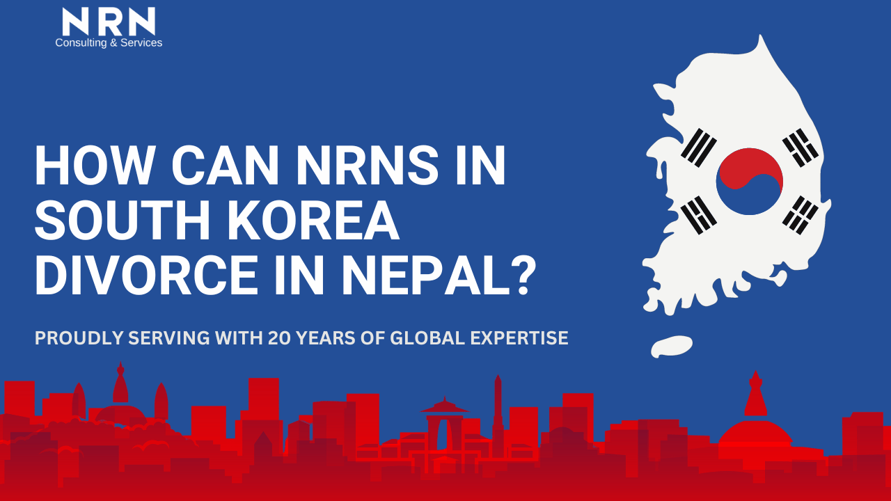 How can NRN residing in South Korea divorce in Nepal